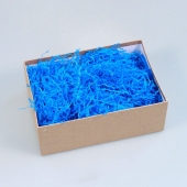 Синий наполнитель для упаковки подарков (стружка из бумаги) "Волна" C07