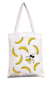 Сумка-шоппер "Бананы" 35х42см (хлопок) цвет беж 0432.057