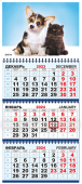 Квартальный календарь на 2024 год "Кошка и собака" КТ-24-184 (в упаковке)