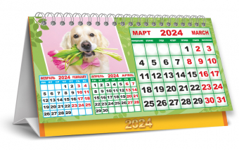 БОЛЬШОЙ настольный перекидной календарь-домик на 2024 год "Самый милый друг" КДБ-24-022