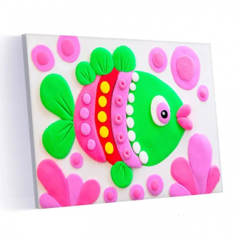 Набор для создания картины из воздушного пластилина "Яркая рыбка" Кики (kiki) PK003