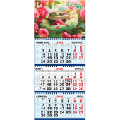 Квартальный календарь на 2025 год "Символ года - Змея. Розовый сад" КТ-25-016 (в упаковке)