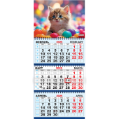 Квартальный календарь на 2025 год "Кошки. Пушистое чудо" КТ-25-102 (в упаковке)