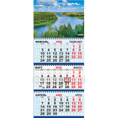 Квартальный календарь на 2025 год "Природа. Речные просторы" КТ-25-151 (в упаковке)