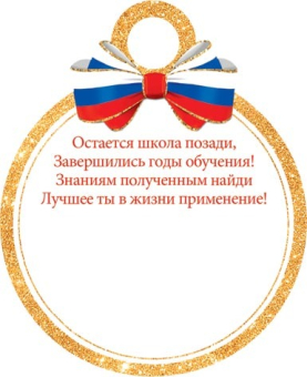 Картонная медаль "Выпускник школы" 7-01-992
