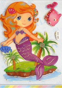 Объемная 3D наклейка со стразами VIF-002