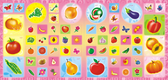 Пальчиковая раскраска А4 "Овощи и фрукты" ПРС-011