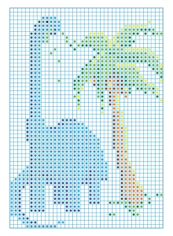 Раскраска по точкам А4 "Динозавры" РКСТ-002