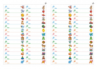 Наклейки на шкафчики в детский сад НКШ-001