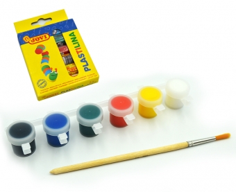 Домик для раскрашивания и лепки (кисть, краски и пластилин в комплекте) "Зайчик" 30-606-2