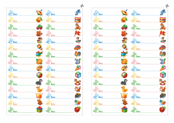 Наклейки на шкафчики в детский сад НКШ-007