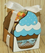 Подарочная упаковка "Кекс" малая (Дуб-Голубой) ПУ470-02-3707
