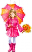 Вырубной плакат "Девочка с зонтом" P34-112