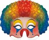 Картонная маска "Клоун" на резинке МС-015