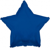 Фольгированный шар "Звезда" металлик синий Ч07736