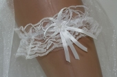 Подвязка невесты "Белый-Белый" Б23-00-0303