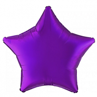 Фольгированный шар "Звезда" металлик фиолетовый Ч07739
