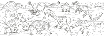 Метровые раскраски "Динозавры" РР-019