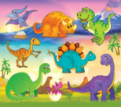 Набор детских развивающих магнитов "Динозавры" Д2020-04-ДИНО