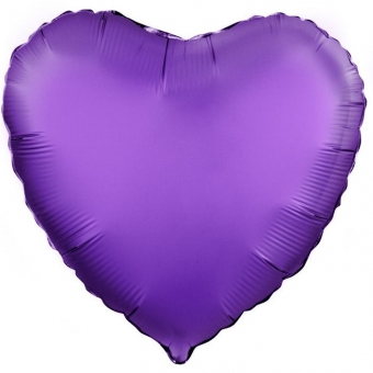 Фольгированный шар "Сердце Сатин (фиолетовый)" Ч30661