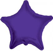 Фольгированный шар "Звезда" металлик (фиолетовый) Ч16936