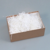 Белый наполнитель для упаковки подарков (стружка из бумаги) "Волна" C01