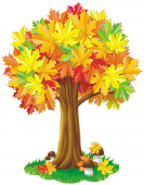 Вырубной плакат "Осеннее дерево" ВПА1-001