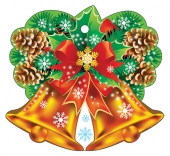 Мини-открытка "Новогодние колокольчики" М-14158