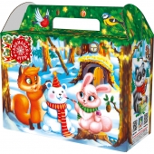 Новогодняя коробка для конфет и подарков "Чаепитие" МГК2119
