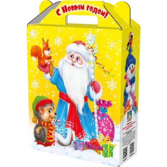 Новогодняя коробка для конфет и подарков "Милашки" МГК2104