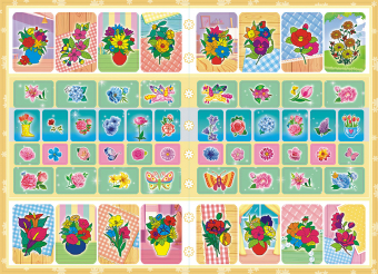 Раскраска с наклейками А5 "Цветы" РНМ-603