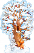 Плакат фигурный "Зимнее дерево" P1-23