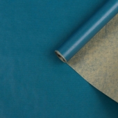 Подарочная крафт бумага в рулоне "Синяя"