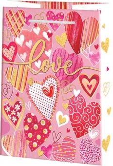 Бумажные подарочные пакеты "Love" 10-30-14077