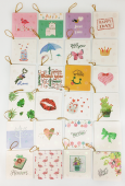 Мини-открыткаи в наборе (подвеска) "Дарите счастье" 188AT-19096