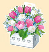Вырубной плакат "Ящик с тюльпанами" 59.346.00