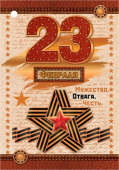 Мини-открытка "23 февраля" 2-79-23071