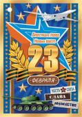 Мини-открытка "23 февраля" 2-79-23079