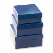 Набор подарочных коробок "Синий" 3в1 Пин75-ОС
