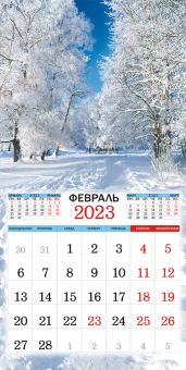 БОЛЬШОЙ перекидной настенный календарь на скрепке на 2023 год "Природа" БПК-23-015