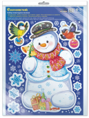 Новогодние наклейки "Снеговичок" НМТ-14296