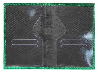 Обложка для паспорта "Железный питон" зелёная арт.1,2-060-246-0