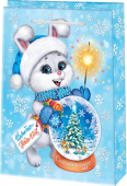 Новогодний подарочный пакет "Зайка с игрушкой" 10-30-5101