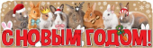 Плакат-полоска А1 "С Новым годом!" Кролики 9300209