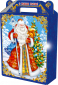Коробка НГ д/конфет и подарков "Снежный праздник" (трансформер) 168х68х209мм МГК2207