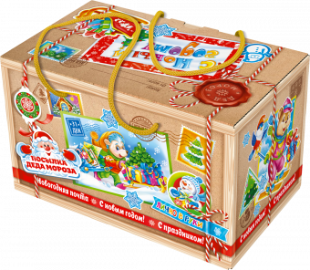 Новогодняя коробка для конфет и подарков "Посылка" МГК2210