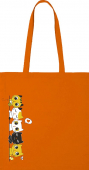 Сумка-шоппер "Котики" 35х42см (хлопок 240г/м) цвет оранжевый 0432.113