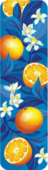 Картонная закладка "Фруктовые узоры: апельсин" ЗГ-1987