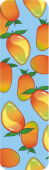Картонная закладка "Фруктовые узоры: манго" ЗГ-1988