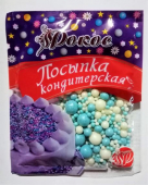 Кондитерская посыпка жемчуг "Голубая+Белая" ПРЖ40БГ